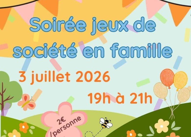 Soirée jeux de société en famille