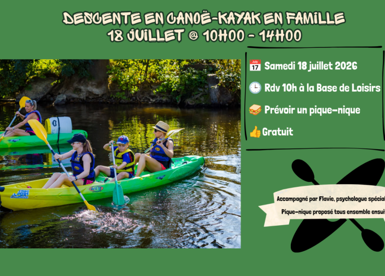 Descente en canoë-kayak en famille