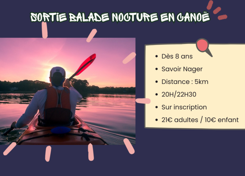Balade nocturne en canoë