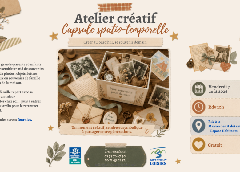 Atelier créatif : capsule spatio-temporelle