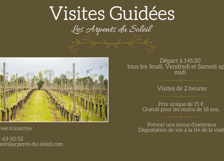 Visites guidées du vignoble « Les Arpents du Soleil »