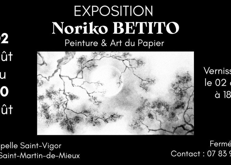 Exposition de l&rsquo;artiste japonaise Noriko Betito à la Chapelle Saint-Vigor